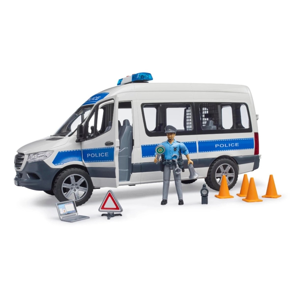 Bruder MB Sprinter Polis Minibüsü ve Sürücüsü BR02683 - Roket Oyuncak