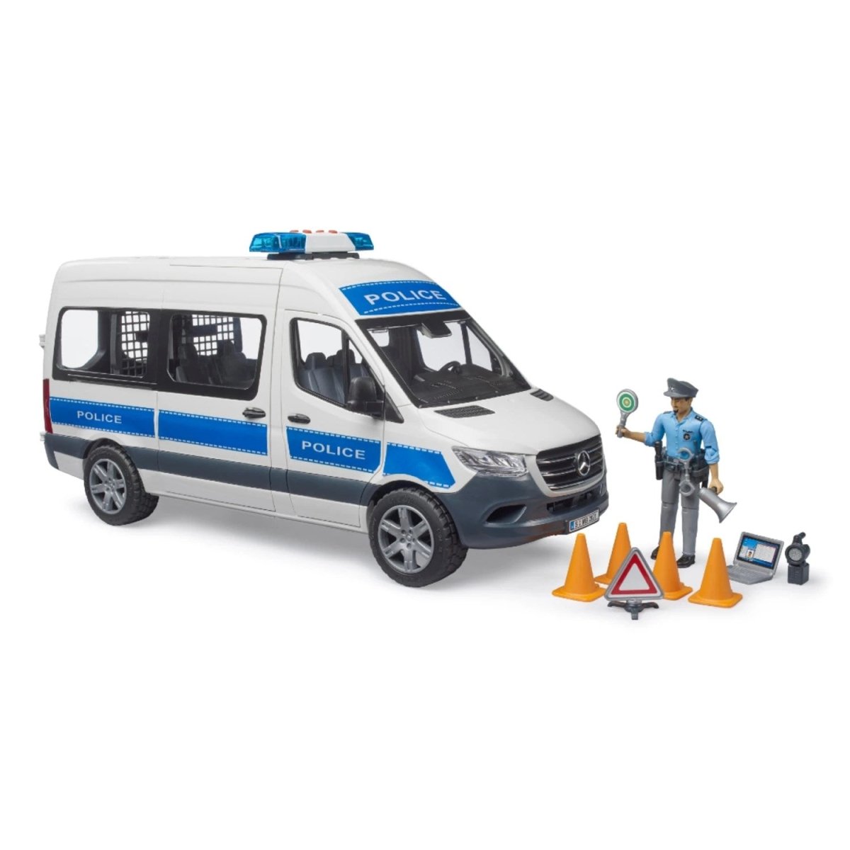 Bruder MB Sprinter Polis Minibüsü ve Sürücüsü BR02683 - Roket Oyuncak