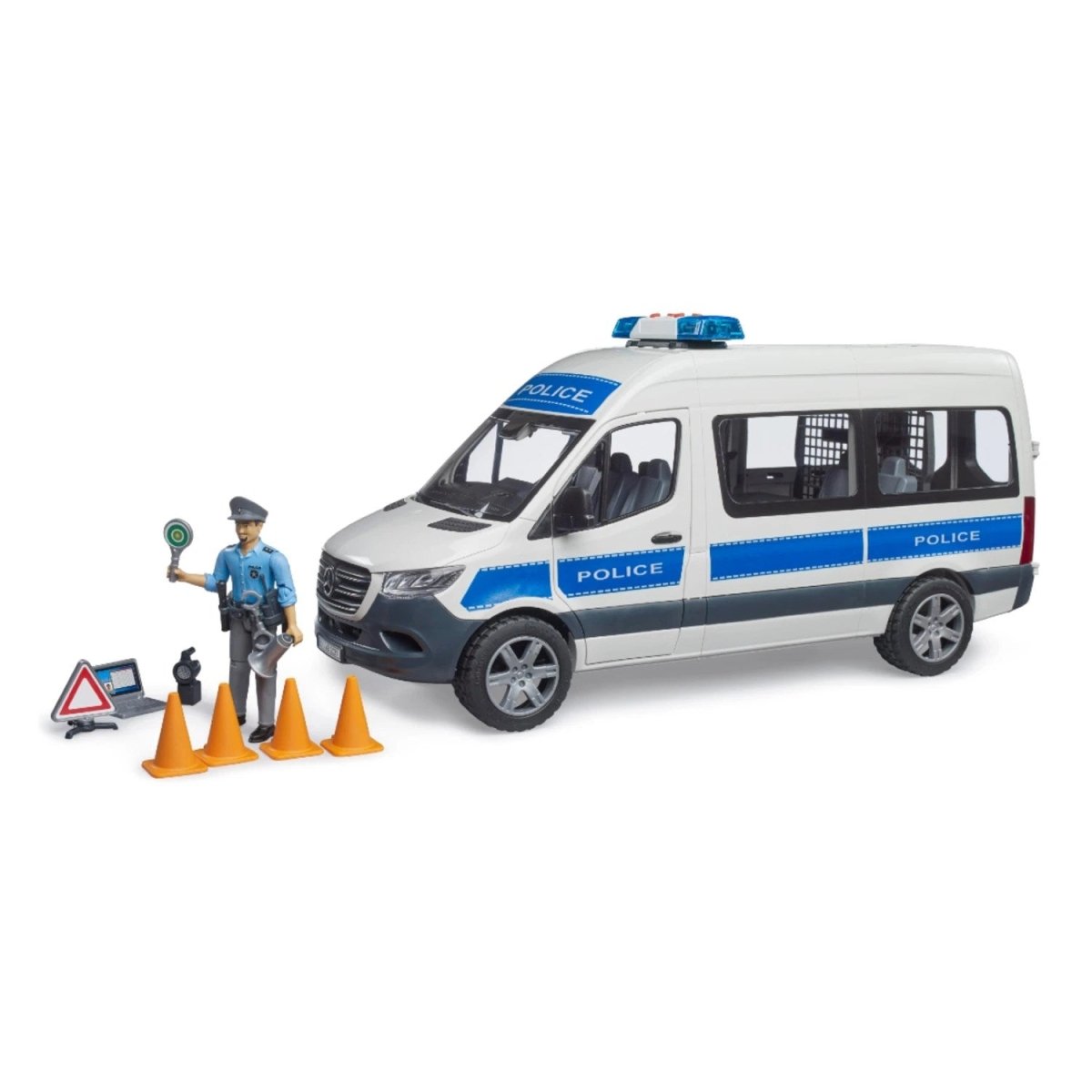 Bruder MB Sprinter Polis Minibüsü ve Sürücüsü BR02683 - Roket Oyuncak