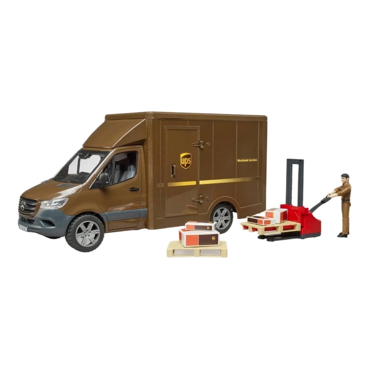 Bruder Mercedes Benz Sprinter Ups Kargo Aracı Transpalet BR02678 - Roket Oyuncak