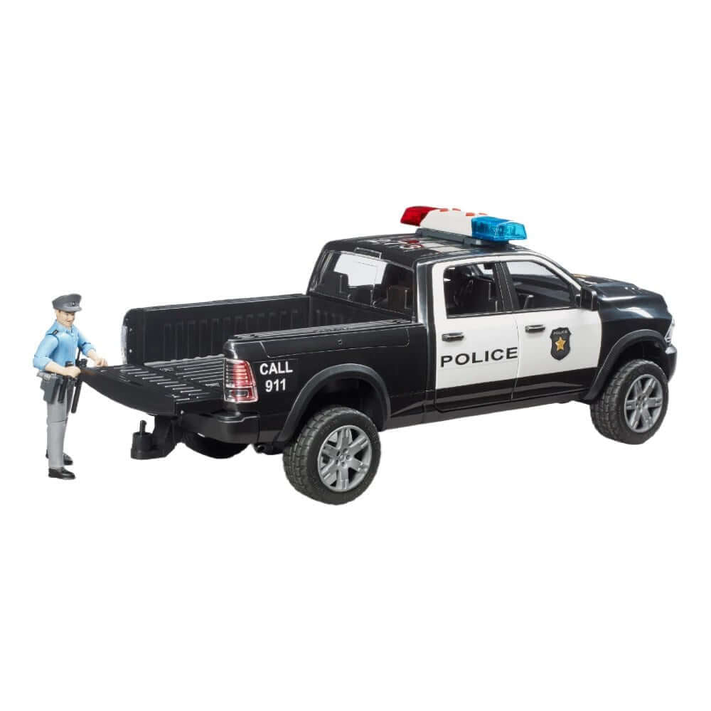 Bruder Sesli Işıklı Ram 2500 Polis Aracı ve Memur BR02505 - Roket Oyuncak