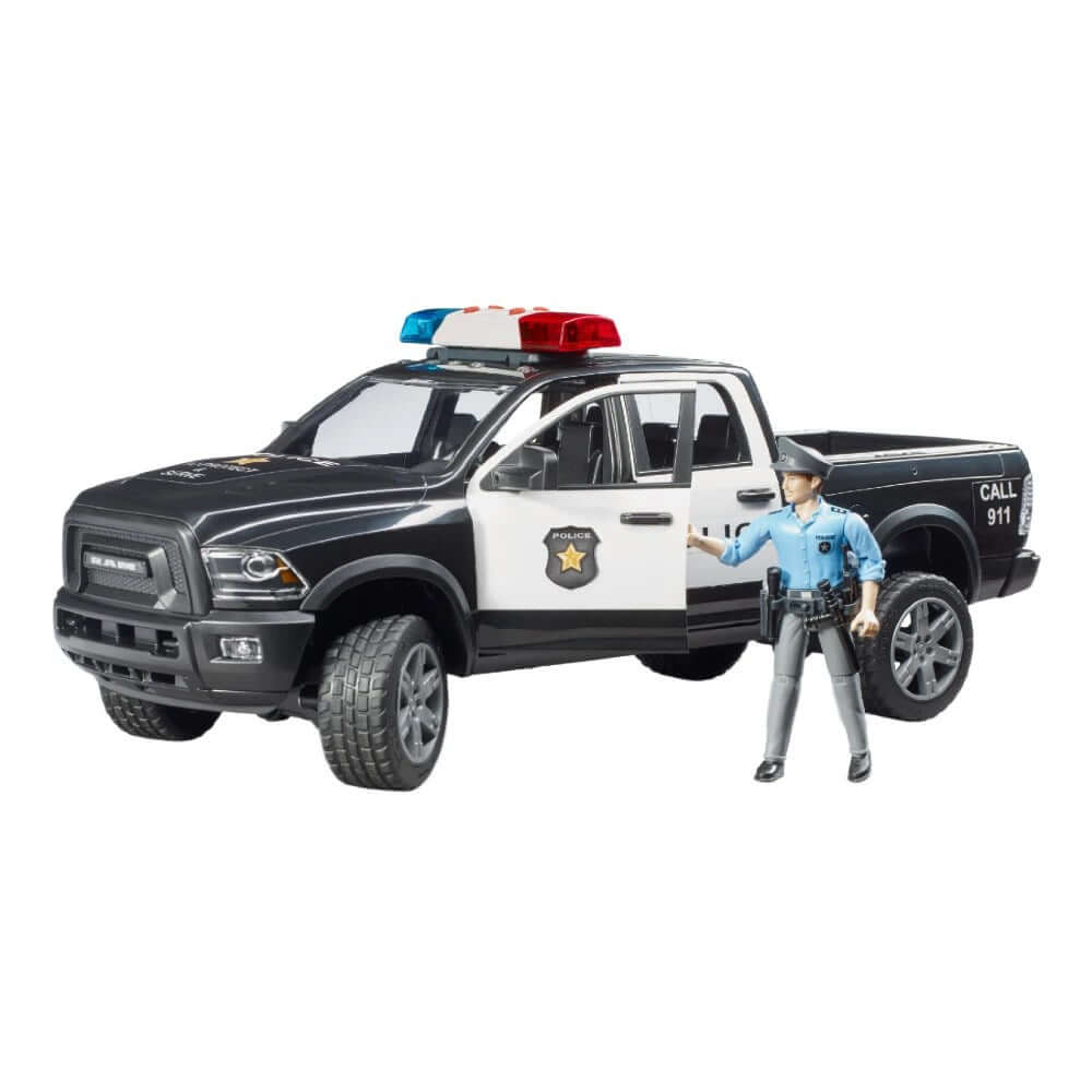 Bruder Sesli Işıklı Ram 2500 Polis Aracı ve Memur BR02505 - Roket Oyuncak