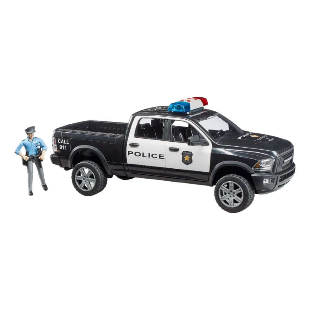 Bruder Sesli Işıklı Ram 2500 Polis Aracı ve Memur BR02505 - Roket Oyuncak