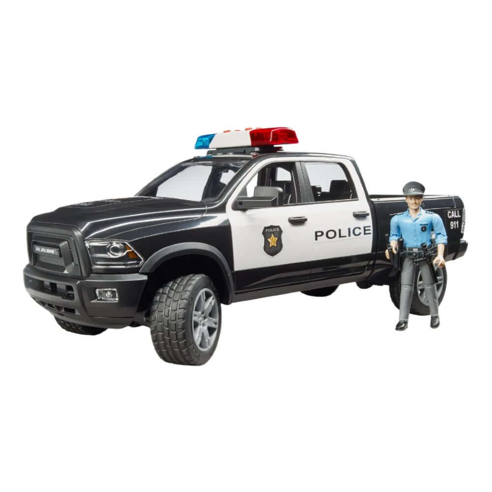 Bruder Sesli Işıklı Ram 2500 Polis Aracı ve Memur BR02505 - Roket Oyuncak