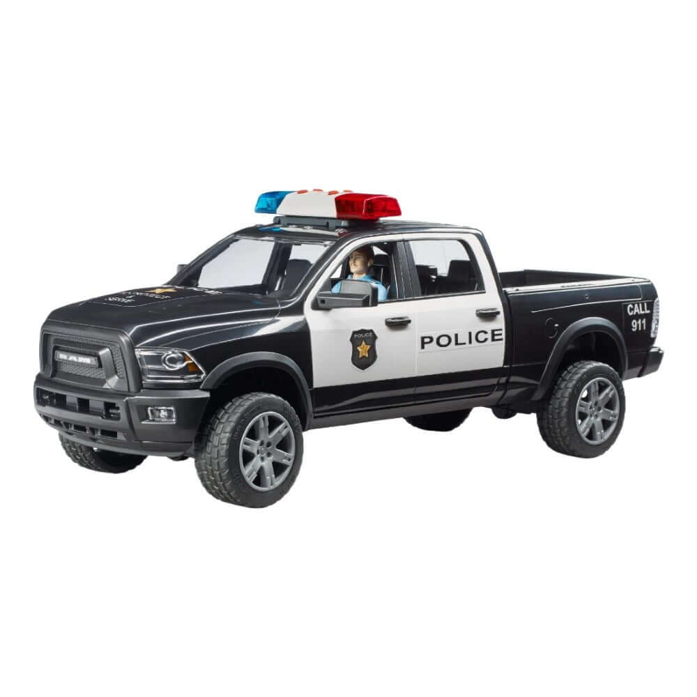 Bruder Sesli Işıklı Ram 2500 Polis Aracı ve Memur BR02505 - Roket Oyuncak