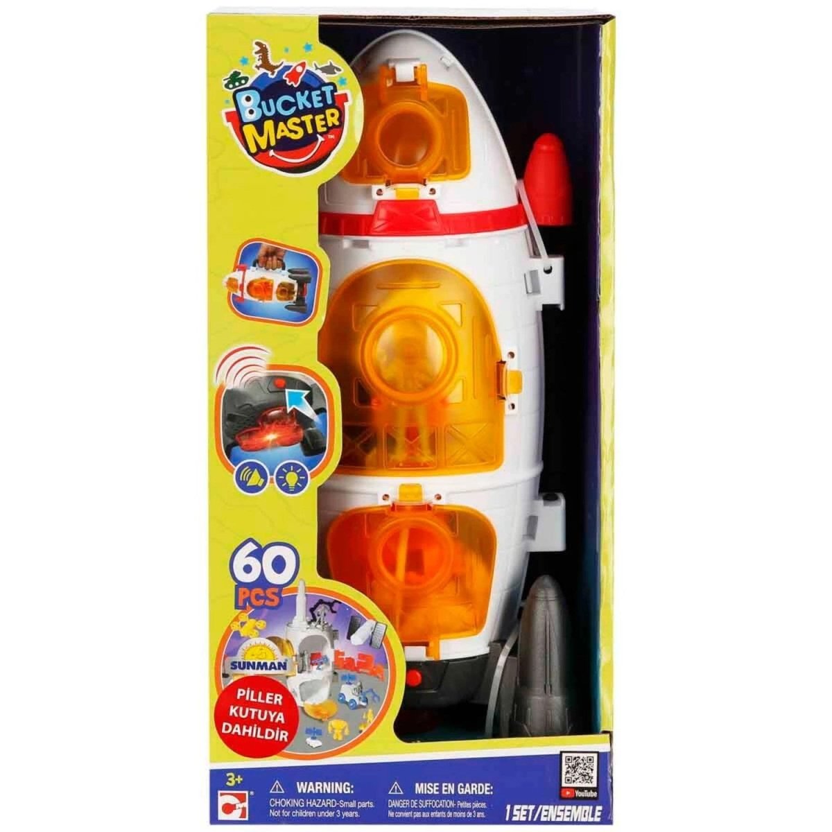 Bucket Master Sesli ve Işıklı Uzay Mekiği Kova Seti 60 Parça - Roket Oyuncak