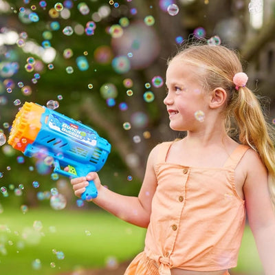 Bunch O Bubbles Motorlu Köpük Tabancası 60 Delikli Tasarım, Dakikada 7.000 Baloncuk Fırlatan Eğlenceli Baloncuk Makinesi - Roket Oyuncak
