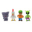 Stumble Guys 5’li Mini Figür Seti S2 Twister figürleri: tornadan tavuk, çocuk ve uzaylı karakterler.
