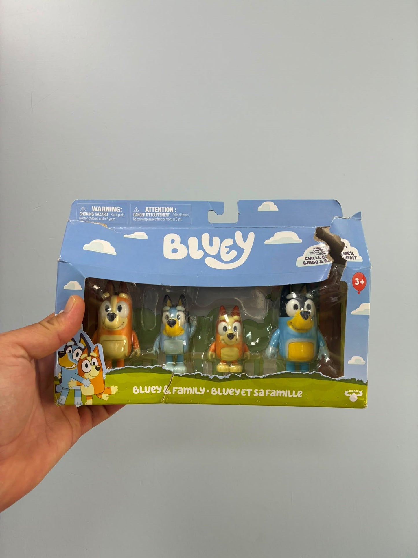 Outlet - Bluey & Family 4'lü Figür Seti (Kutusu Hasarlı)
