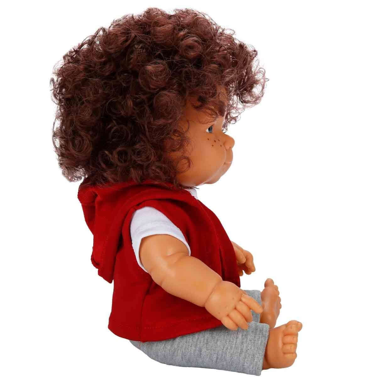 Dollz n More Curly Bebek 35 Cm Kurukafa Tişörtlü