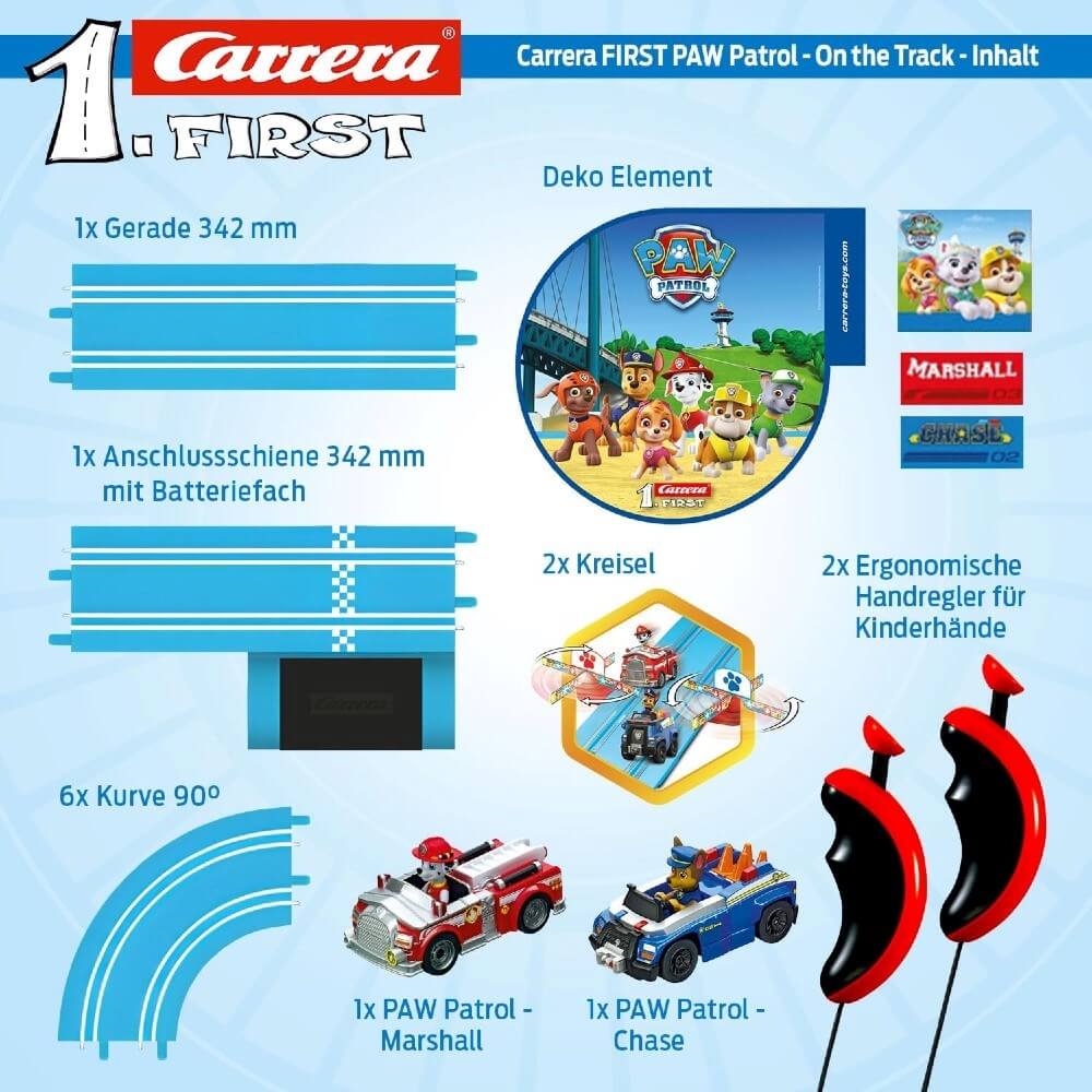 Carrera 1.First Paw Patrol Chase ve Marshall Yarış Pisti - Roket Oyuncak