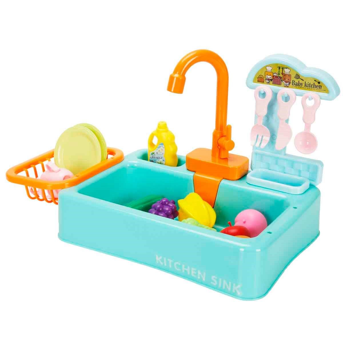 Little Chef Mutfak Lavabosu Oyun Seti 20 Parça Yeşil