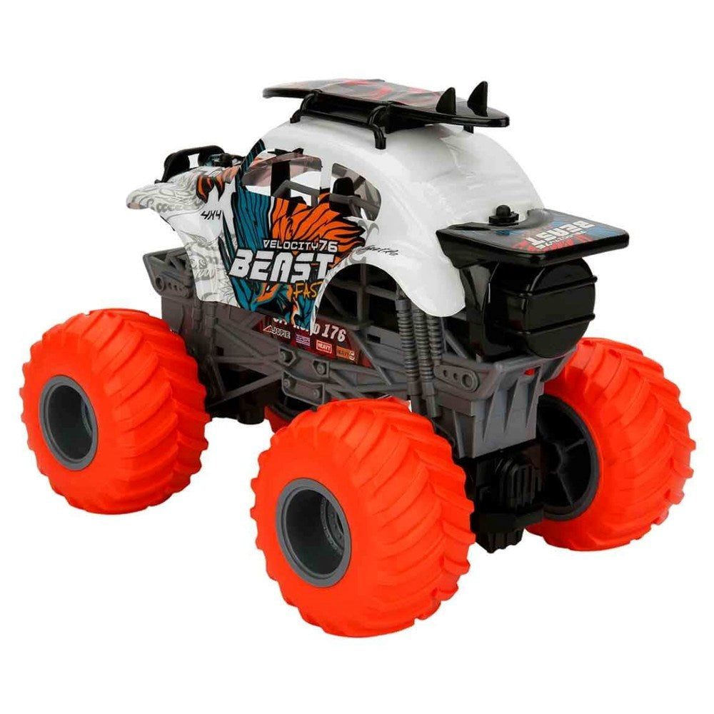 Crazon Spirit Beasts Dev Tekerlekli Kumandalı Araba Velocity 76 Turuncu jantlı ve detaylı tasarımlı.