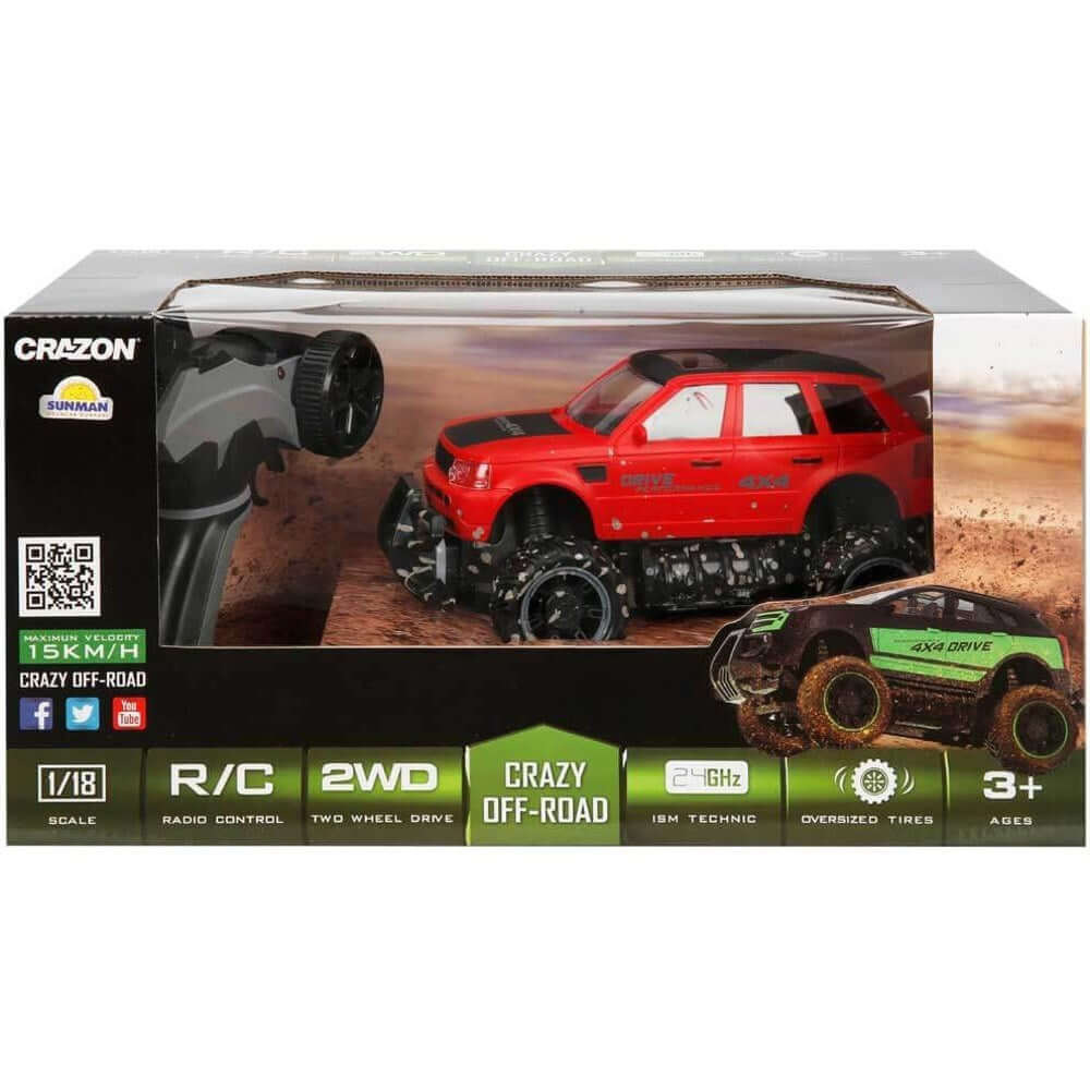 Crazon 4x4 Crazy Off - Road Uzaktan Kumandalı Araba Kırmızı - Roket Oyuncak