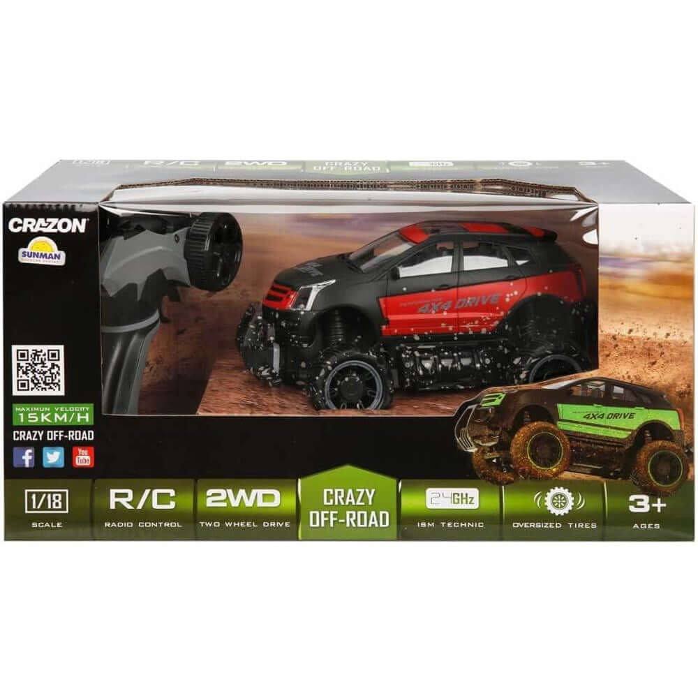 Crazon 4x4 Crazy Off - Road Uzaktan Kumandalı Araba Kırmızı Siyah - Roket Oyuncak