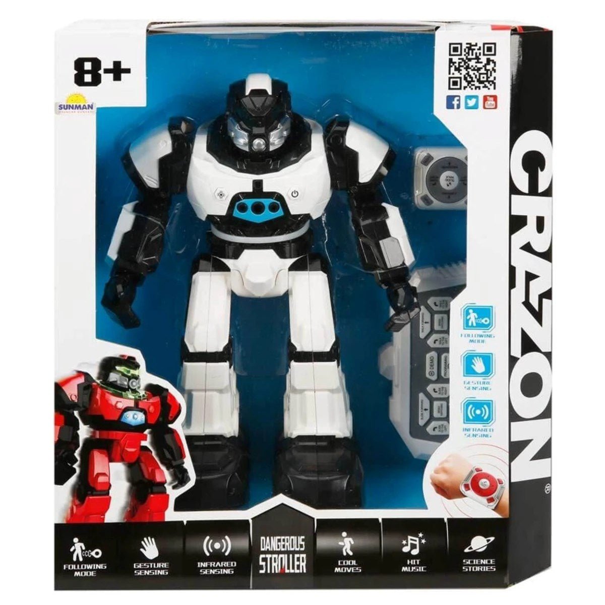 Crazon Uzaktan Kumandalı Fonksiyonlu Robot Beyaz - Roket Oyuncak