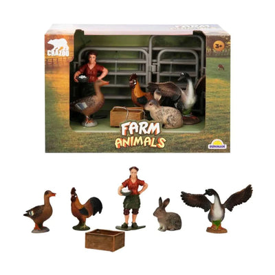 Crazoo Farm Animals Çiftlik Hayvanları Seti Gri Tavşan - Roket Oyuncak