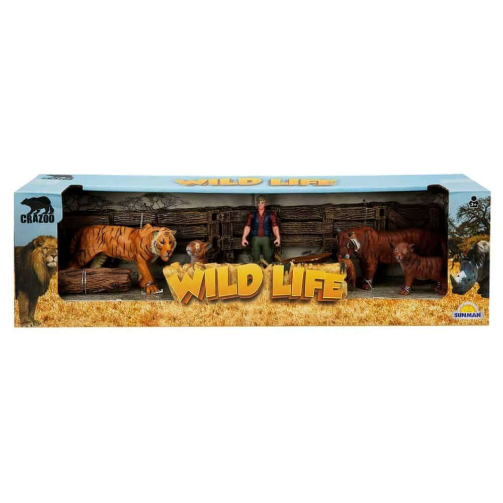 Crazoo Wild Life Vahşi Hayvanlar Çiftlik Seti Kaplan - Roket Oyuncak