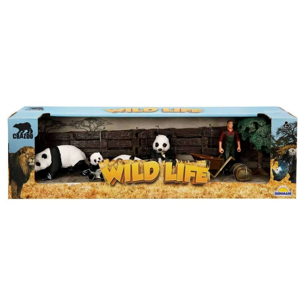 Crazoo Wild Life Vahşi Hayvanlar Çiftlik Seti Panda - Roket Oyuncak