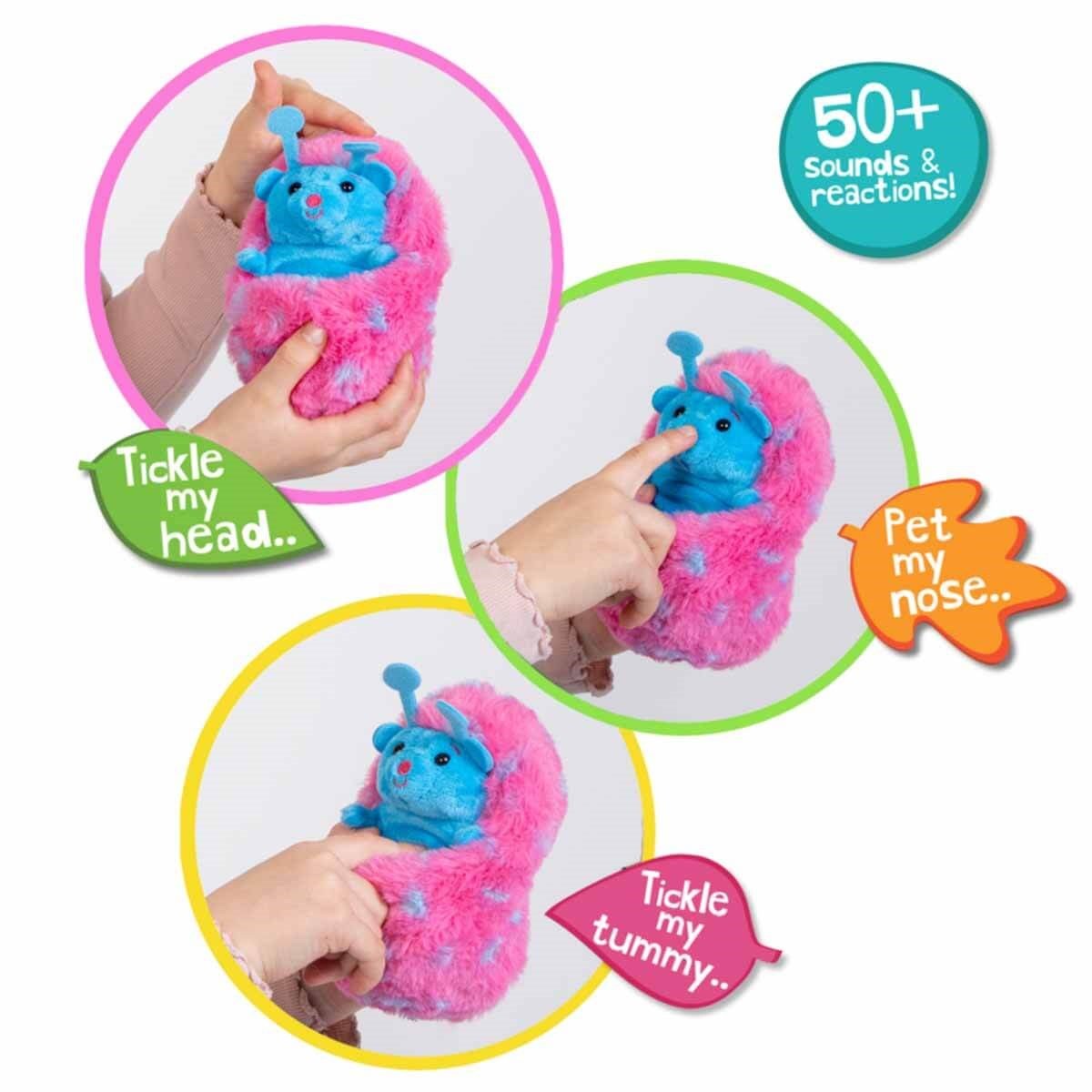 Curlimals Gıdıklanan Uğur Böceği Lucie 50'den Fazla Ses ve İfadeye Sahip, İnteraktif ve Top Haline Gelebilen Yumuşak Peluş Dostum - Roket Oyuncak