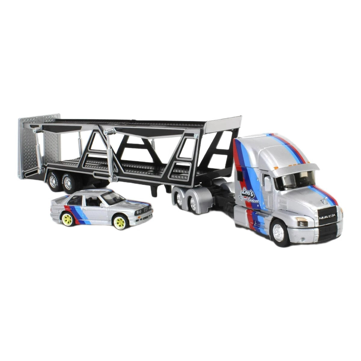 Maisto Design Seri Taşıyıcı Tırlar MACK Anthem & 1988 Bmw M3