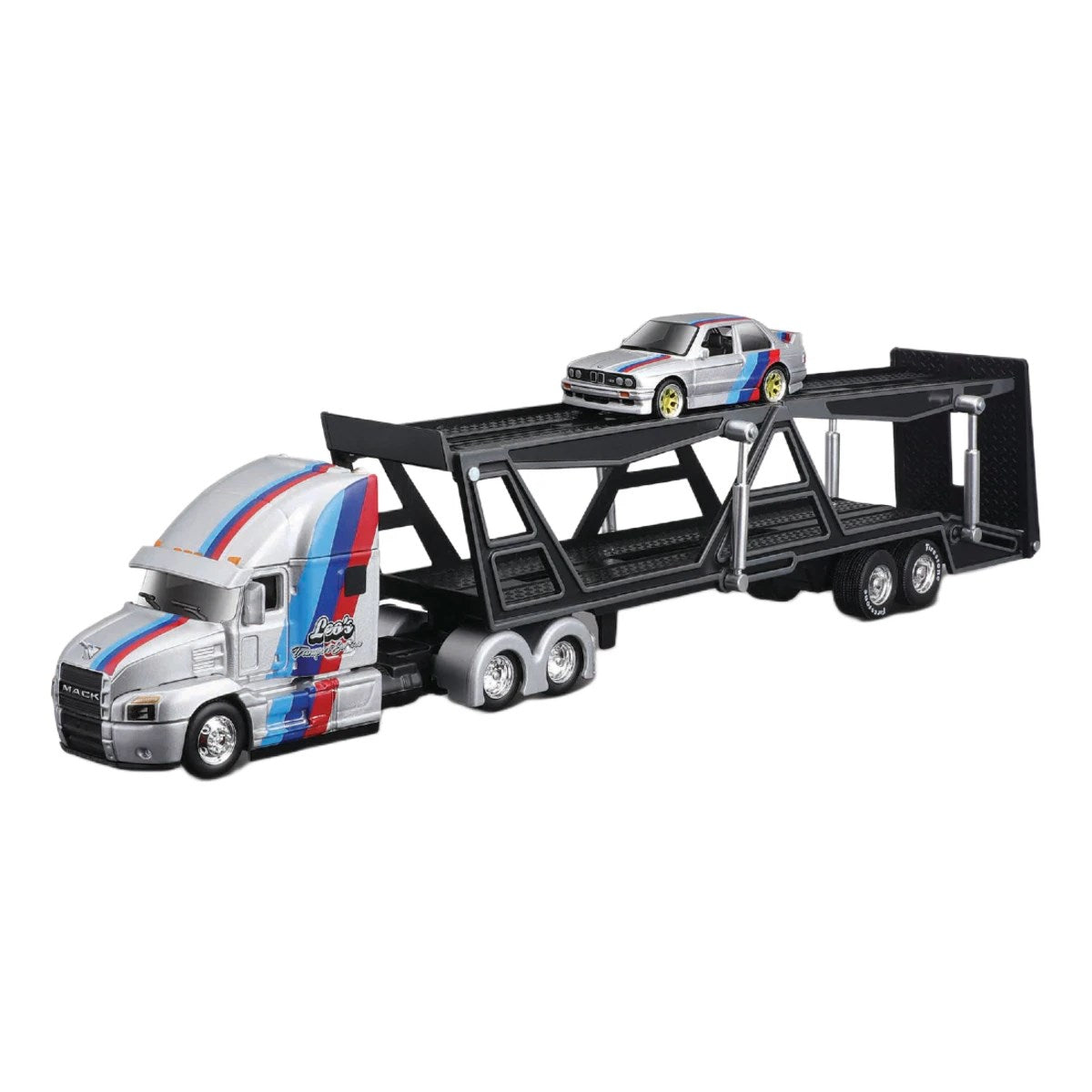 Maisto Design Seri Taşıyıcı Tırlar MACK Anthem & 1988 Bmw M3