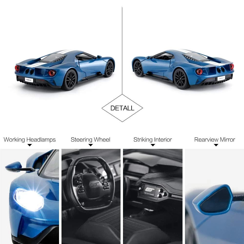 Rastar Ford GT Işıklı Uzaktan Kumandalı Araba Mavi