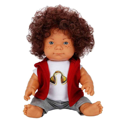 Dollz n More Curly Bebek 35 Cm Kulaklık Tişörtlü