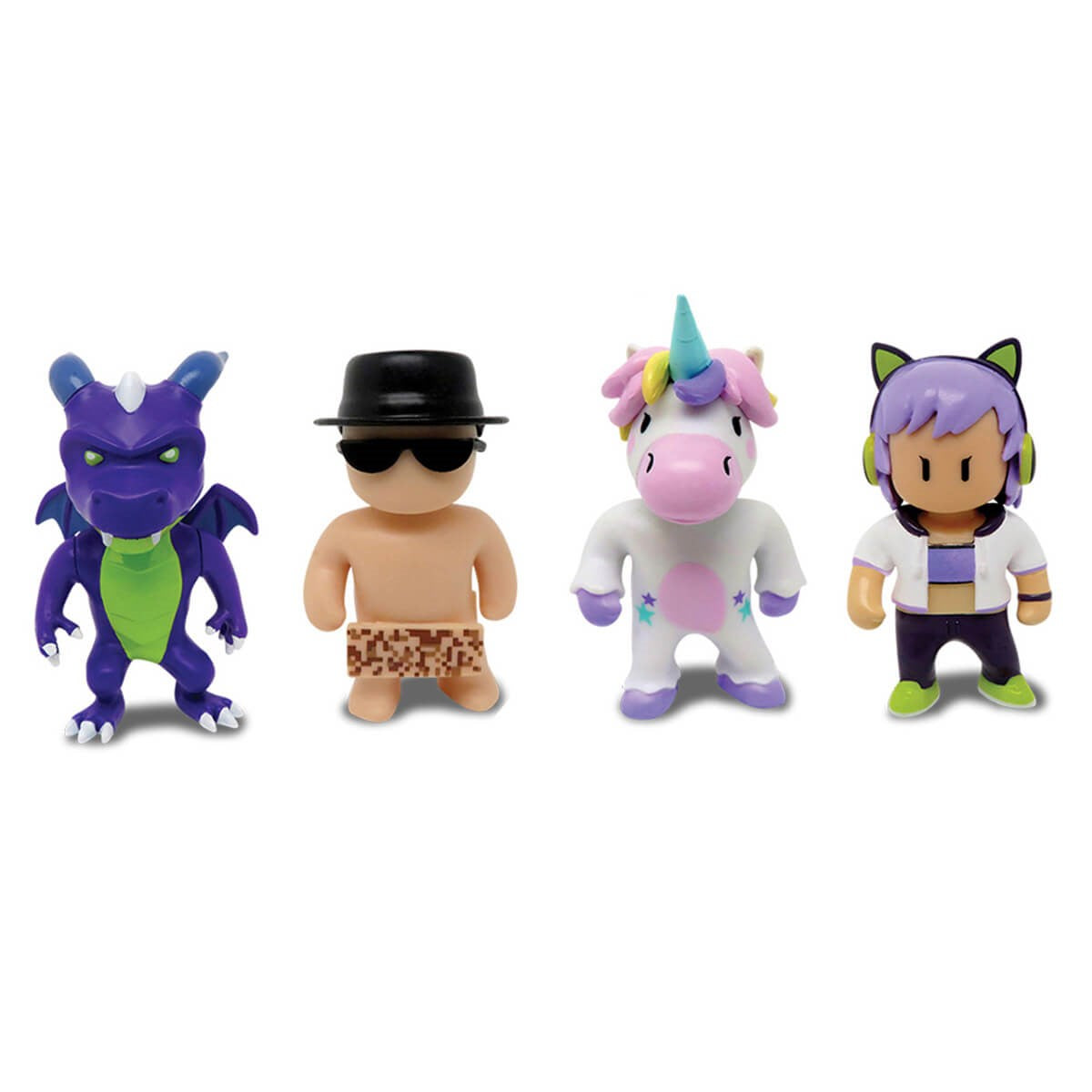 Stumble Guys 5’li Mini Figür Seti S2 Sprinkles - Dört farklı figür, eğlenceli tasarımlar, renkli karakterler.