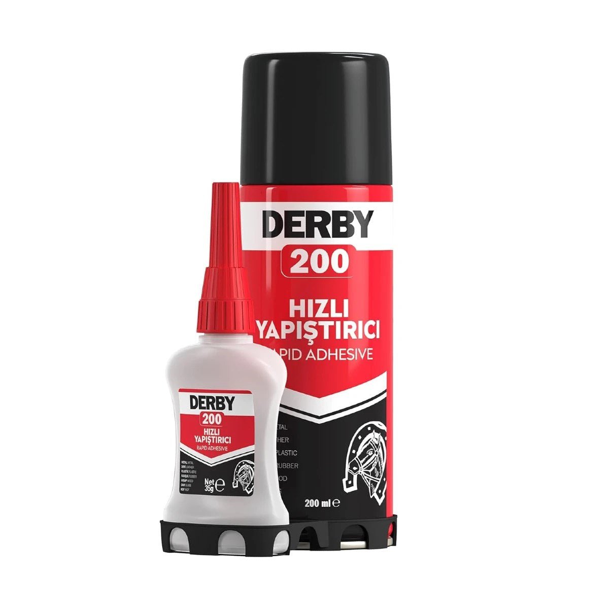 Derby 200 ml Hızlı Yapıştırıcı Seti (MDF & Çok Amaçlı Siyanoakrilat) - Roket Oyuncak
