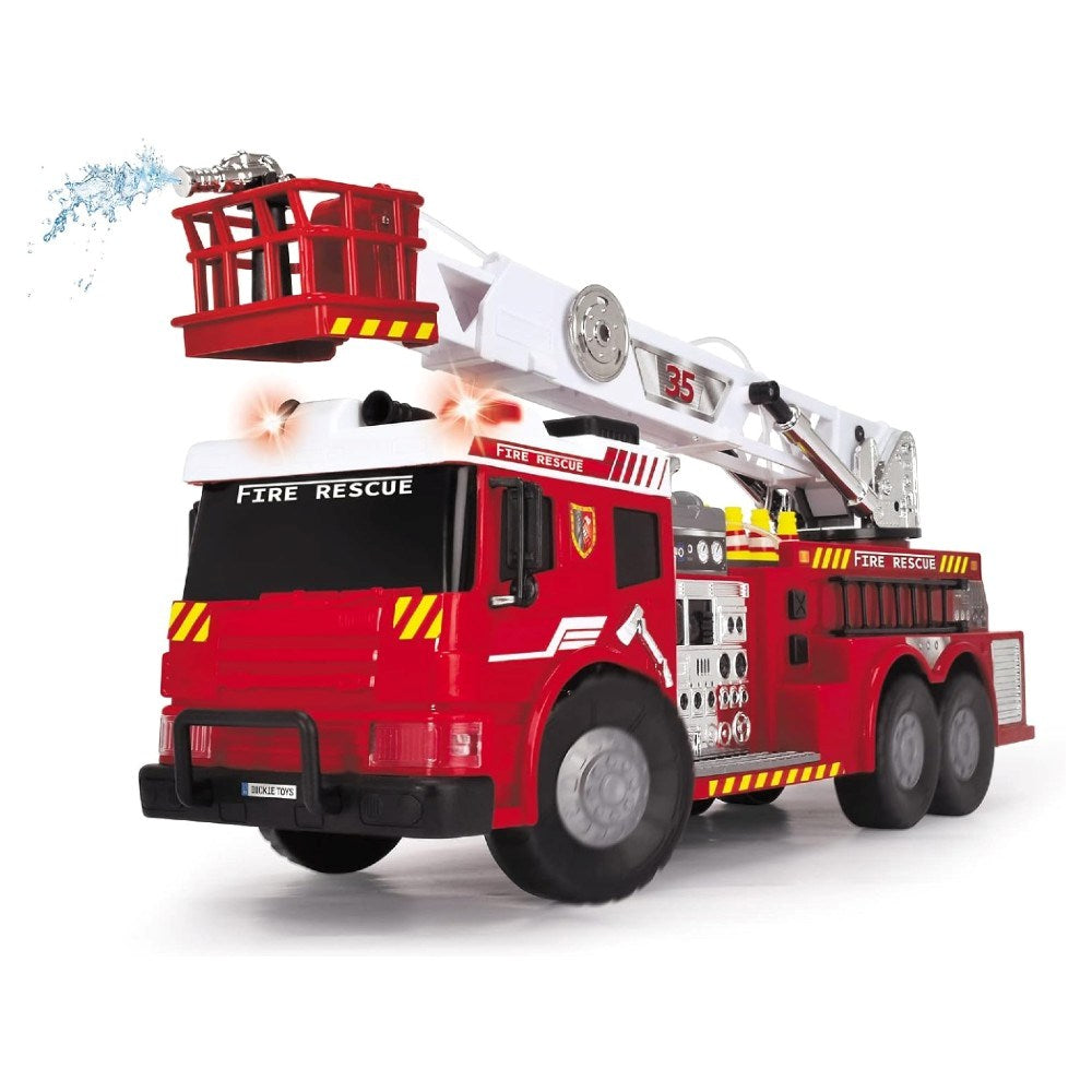 Dickie Aerial Ladder Truck Uzaktan Kumandalı İtfaiye Aracı ile çocuklar için gerçekçi itfaiye deneyimi.