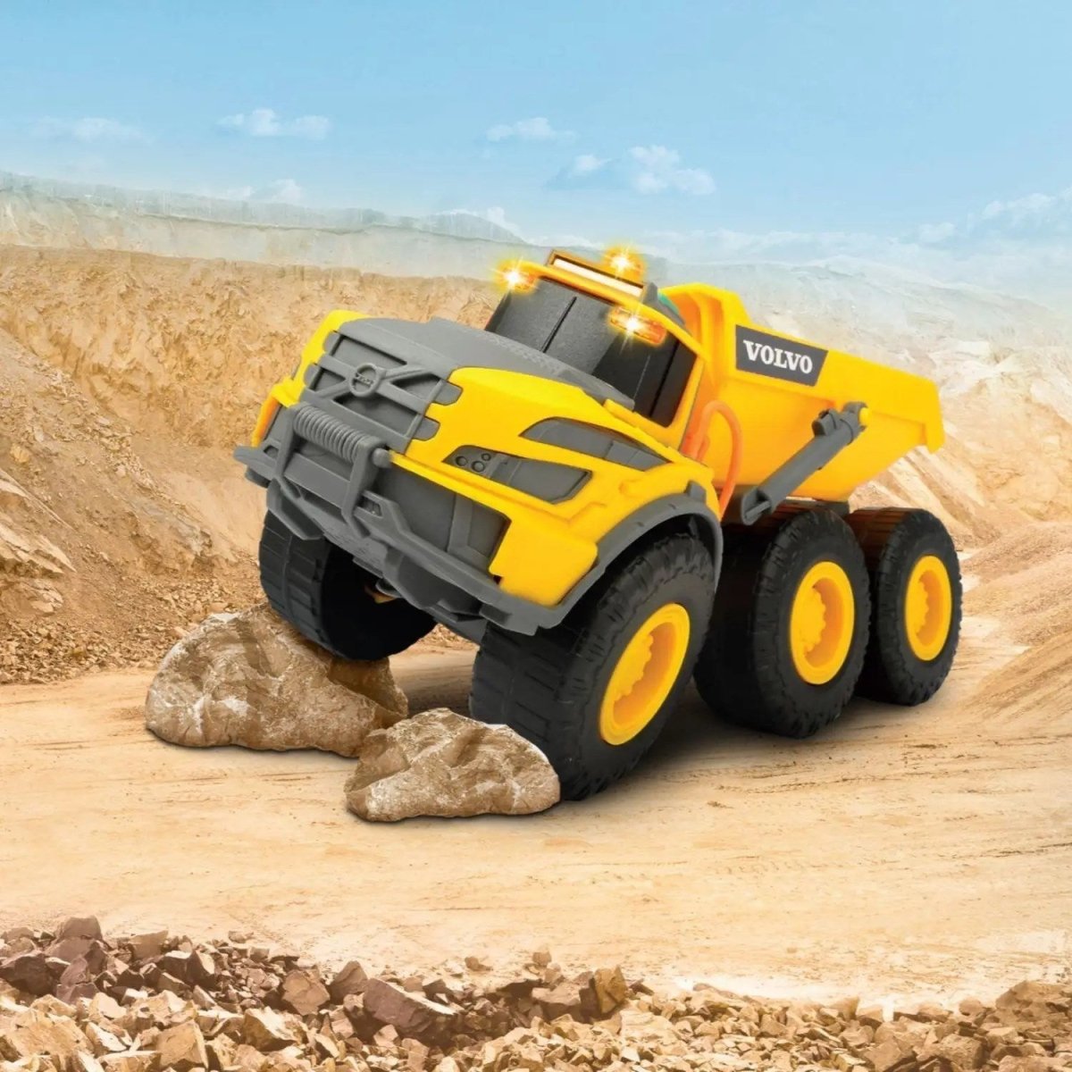 Dickie Sesli ve Işıklı Volvo Damperli Kamyon 203723007 - Roket Oyuncak