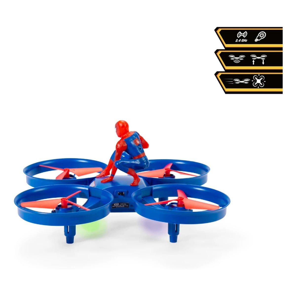 Dickie Spider-Man Uzaktan Kumandalı Drone Aracı Marvel Lisanslı, 2.4 GHz Kesintisiz Frekanslı, Jiroskop Dengeli ve Takla Fonksiyonlu RC Mini Drone - Roket Oyuncak
