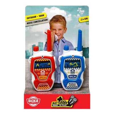 Dickie Toys Çocuk Telsiz Oyun Seti 2'li 2.4 GHz Frekanslı, 100 Metre Menzilli, Gürültü Azaltma Özellikli 16 cm Oyuncak Walkie Talkie - Roket Oyuncak
