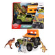 Dino Camper Sesli ve Işıklı Jeep Arazi Aracı, Ranger ve Dinozor Figürlü Macera Seti (23 cm) - Roket Oyuncak