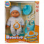 Dollz n More Bebelou Yemek Zamanı Sesli Bebek Seti 35 cm Aksesuarlı ve Mavi Tulumlu İnteraktif Evcilik Oyun Seti - Roket Oyuncak