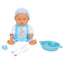 Dollz n More Bebelou Yemek Zamanı Sesli Bebek Seti 35 cm Aksesuarlı ve Mavi Tulumlu İnteraktif Evcilik Oyun Seti - Roket Oyuncak