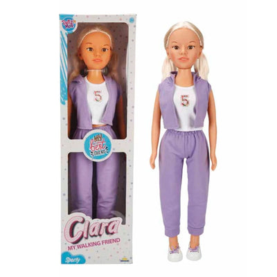 Dollz n More Clara Sporty 80 cm Boyunda Mor, Elinden Tutulduğunda Adımlara Eşlik Eden, Sportif Eşofmanlı Dev Oyuncak Bebek - Roket Oyuncak