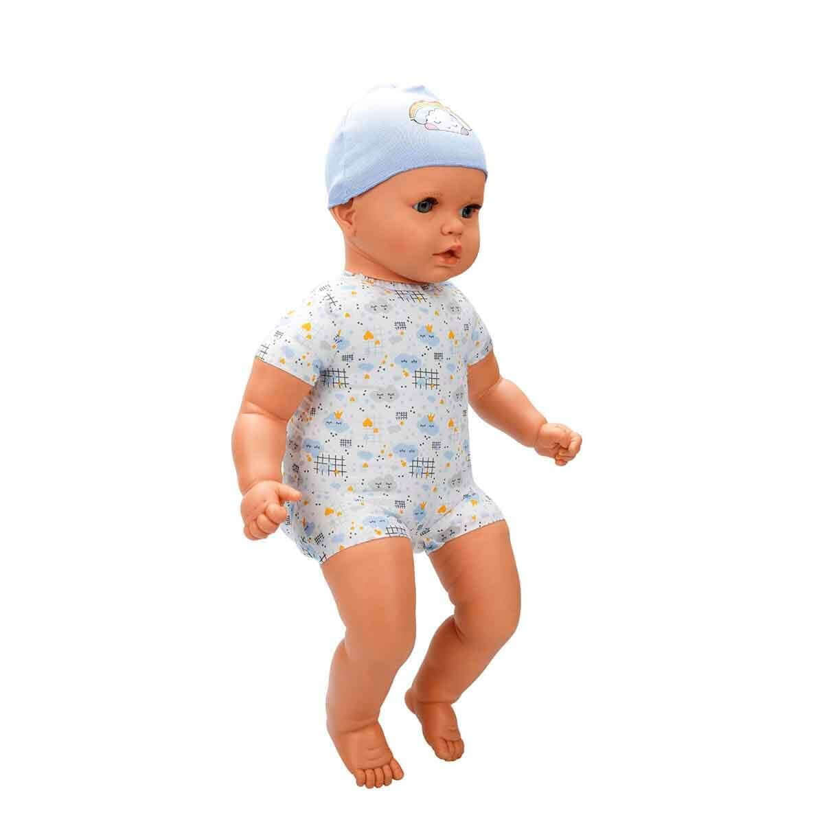 Dollz n More Denis Bebek 60 Cm Karışık Desenli Mavi Bere - Roket Oyuncak
