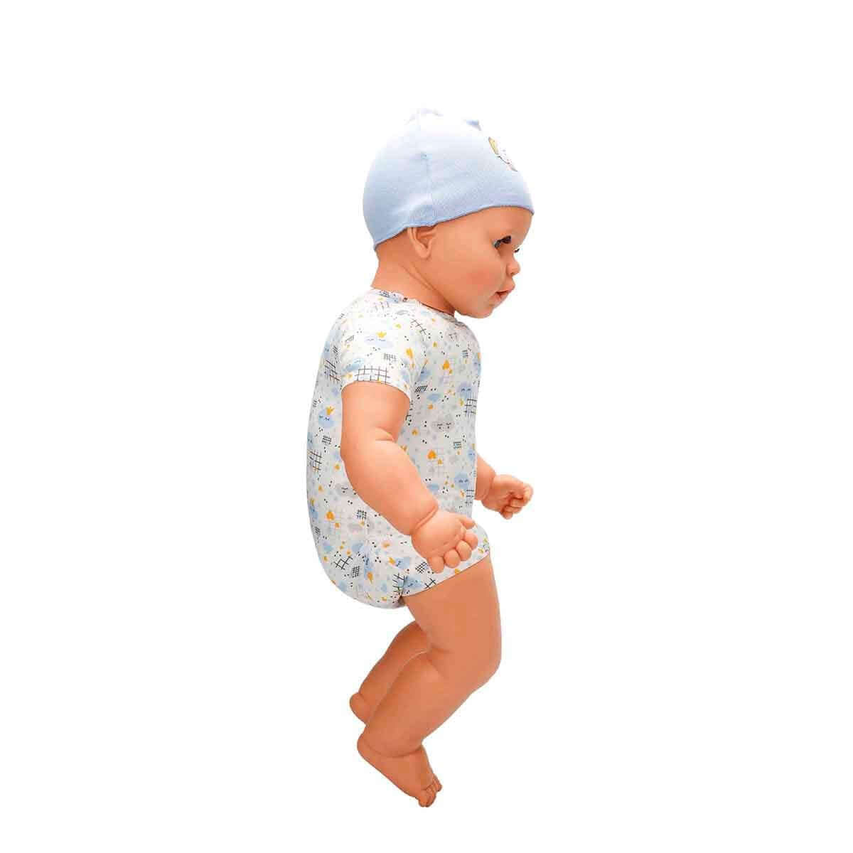 Dollz n More Denis Bebek 60 Cm Karışık Desenli Mavi Bere - Roket Oyuncak