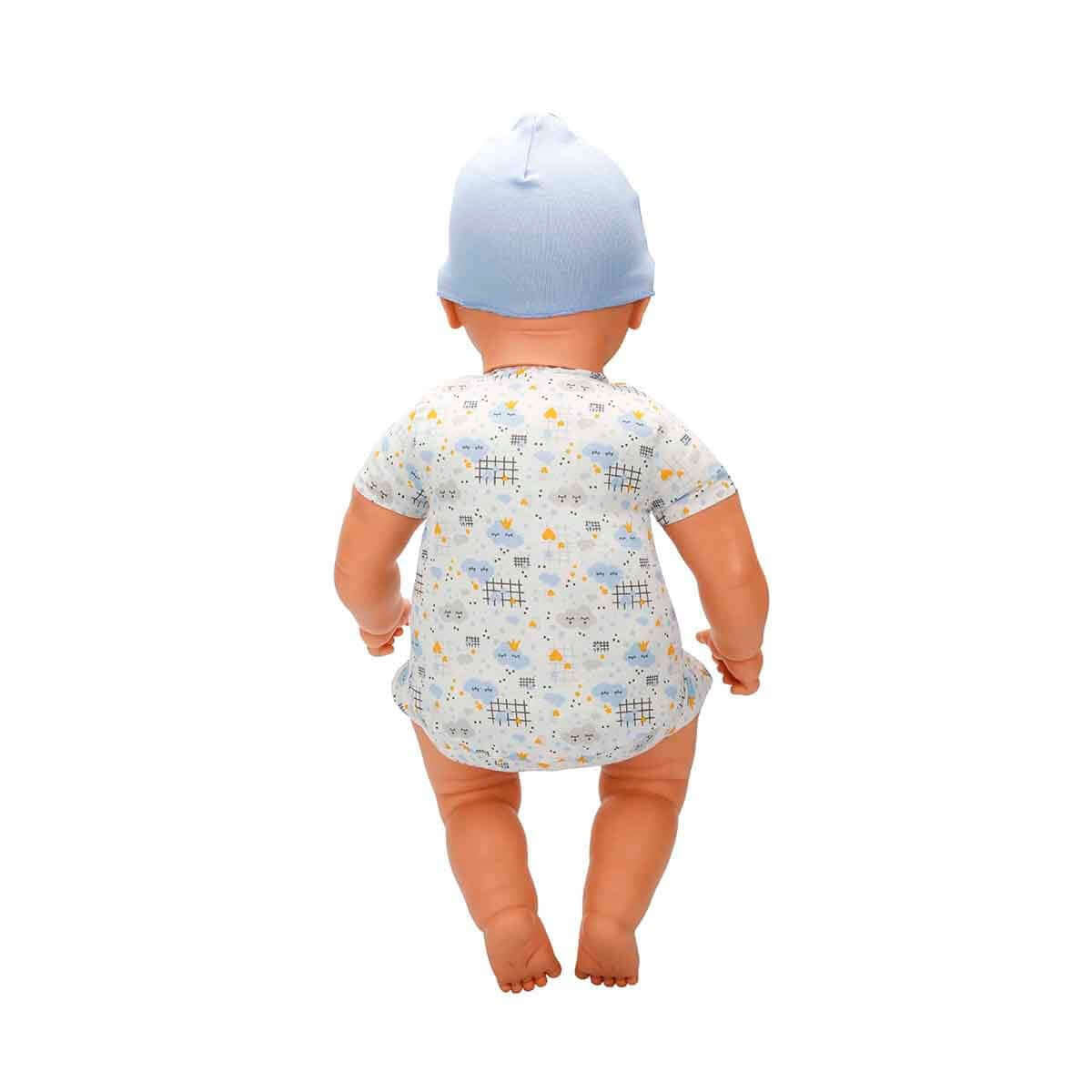 Dollz n More Denis Bebek 60 Cm Karışık Desenli Mavi Bere - Roket Oyuncak