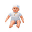 Dollz n More Denis Bebek 60 Cm Mavi Puantiyeli Beyaz Bere - Roket Oyuncak