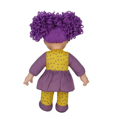 Dollz n More Gökkuşağı Bebeği 35 cm Mor Saçlı Bez Bebek - Roket Oyuncak