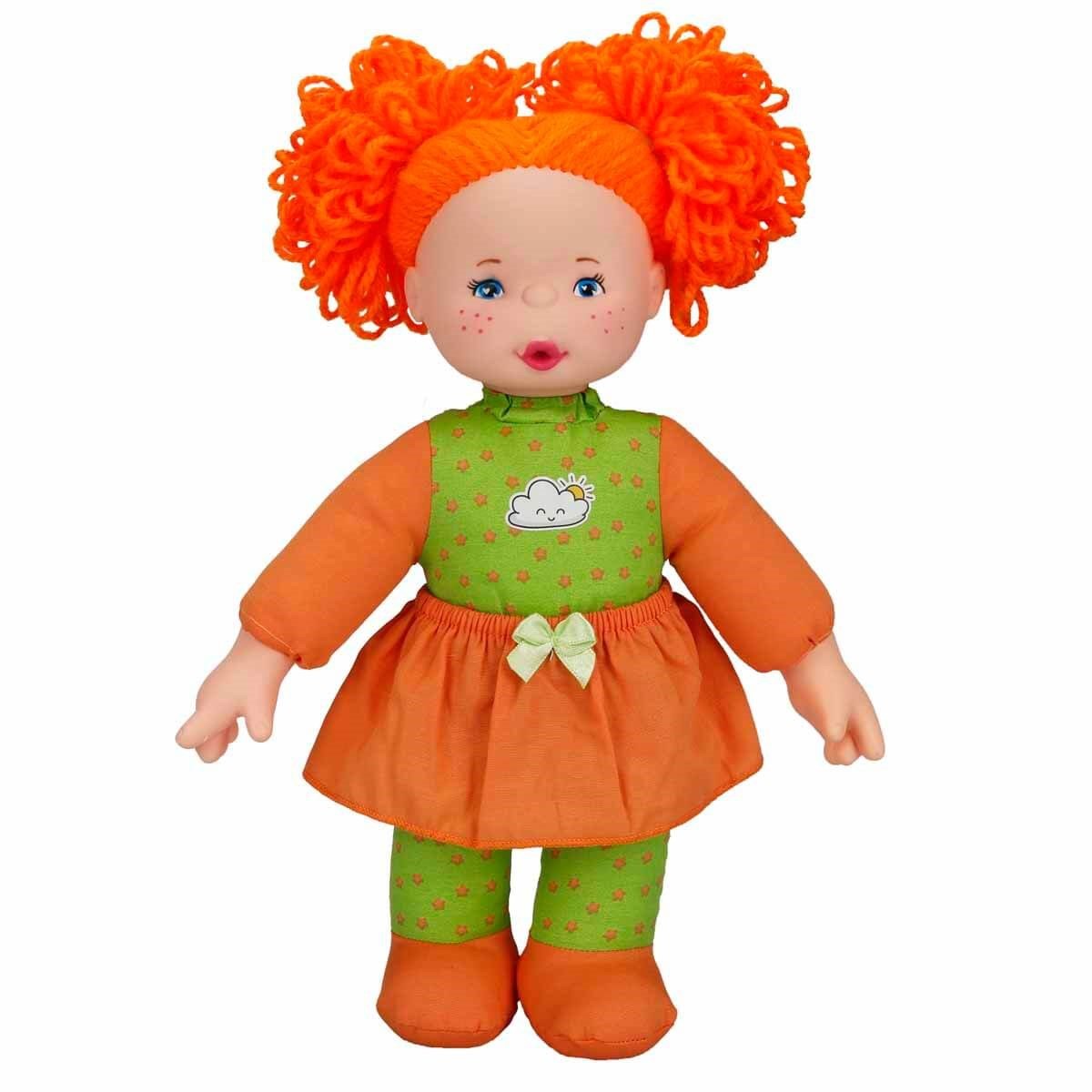 Dollz n More Gökkuşağı Bebeği 35 cm Turuncu Saçlı Bez Bebek - Roket Oyuncak