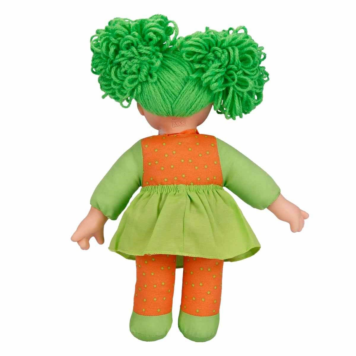 Dollz n More Gökkuşağı Bebeği 35 cm Yeşil Saçlı Bez Bebek - Roket Oyuncak