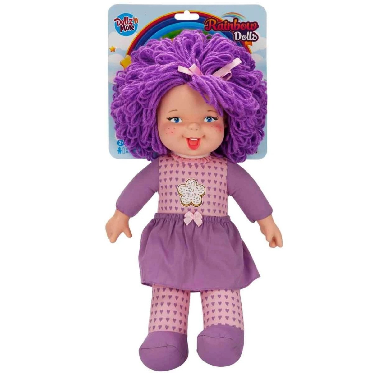 Dollz n More Gökkuşağı Bebekleri 45 Cm Mor Saçlı - Roket Oyuncak
