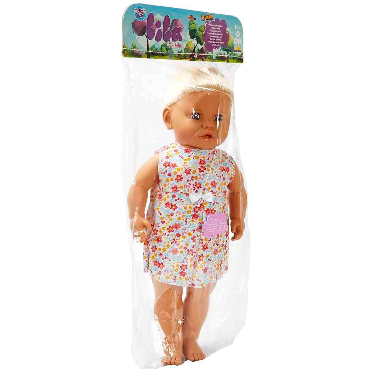 Dollz n More Lila Türkçe Konuşan Bebeğim 60 Cm Beyaz Kurdele - Roket Oyuncak