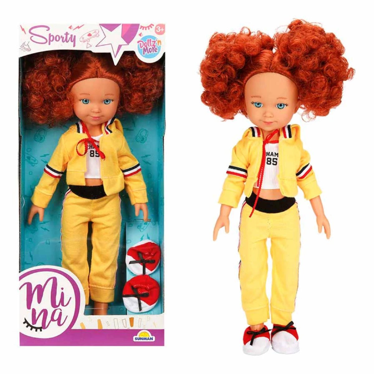 Dollz n More Mina Sporty 35 cm Boyunda, Spor Şık Eşofman Takımlı ve Pozitif Enerjili Karakter Bebek - Roket Oyuncak