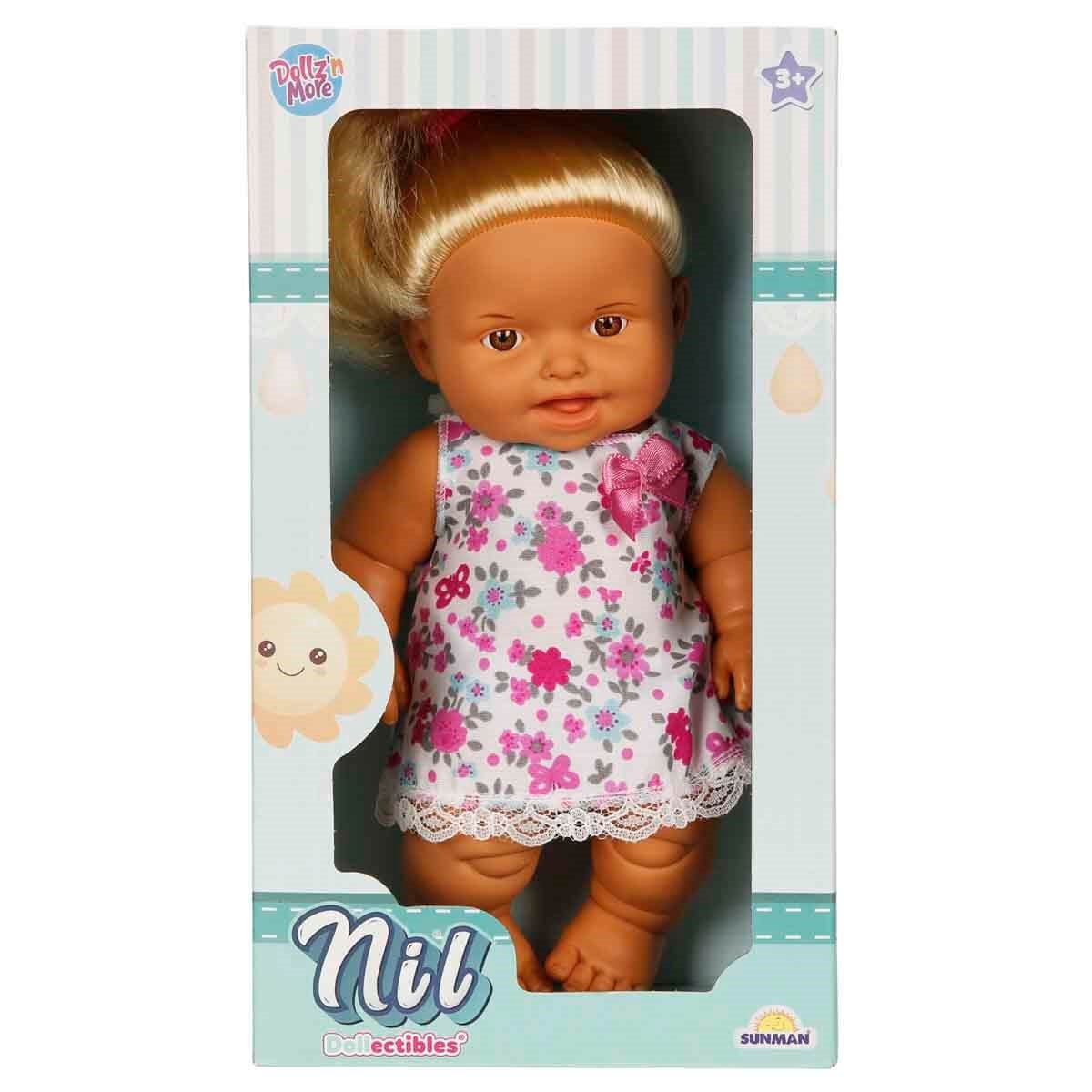Dollz n More Nil Bebek 23 Cm Sarışın Çiçekli Elbise Gülen Surat - Roket Oyuncak