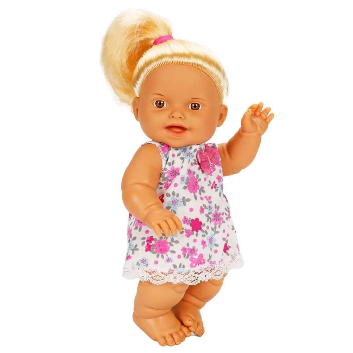 Dollz n More Nil Bebek 23 Cm Sarışın Çiçekli Elbise Gülen Surat - Roket Oyuncak